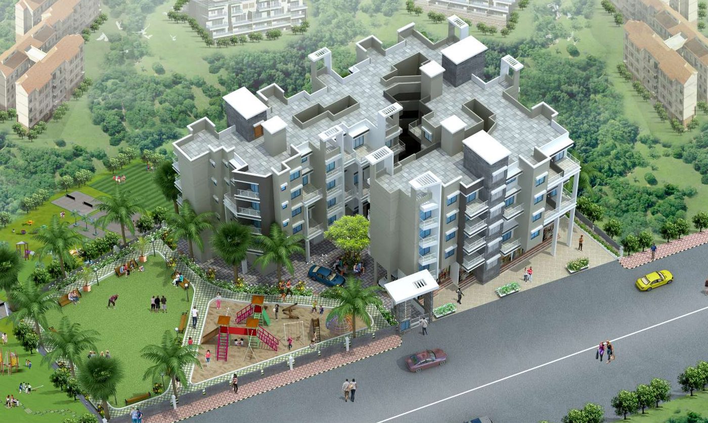 Pancharatna Complex — aerial render view