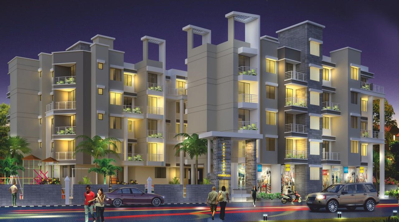Architectural render of Pancharatna Complex, Lodhivali
