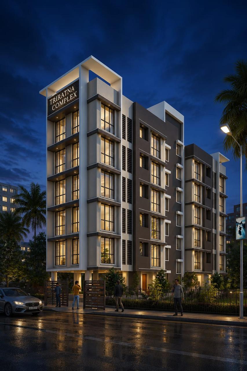 Triratna 2 — evening architectural render